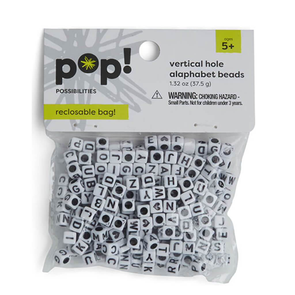 Alpha Bead Cube Black Letters, 1.32oz