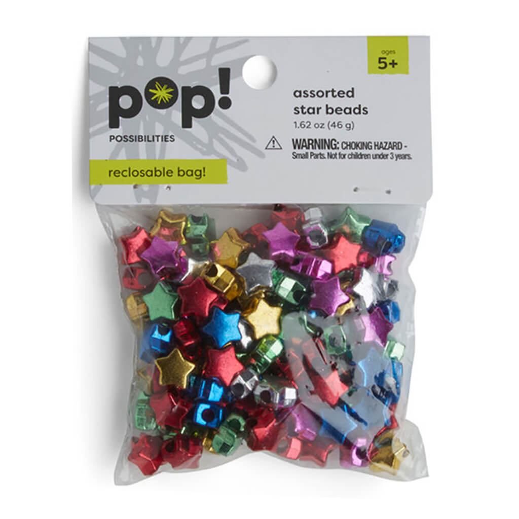 POP! Metallic Star Beads 100pk 12mm