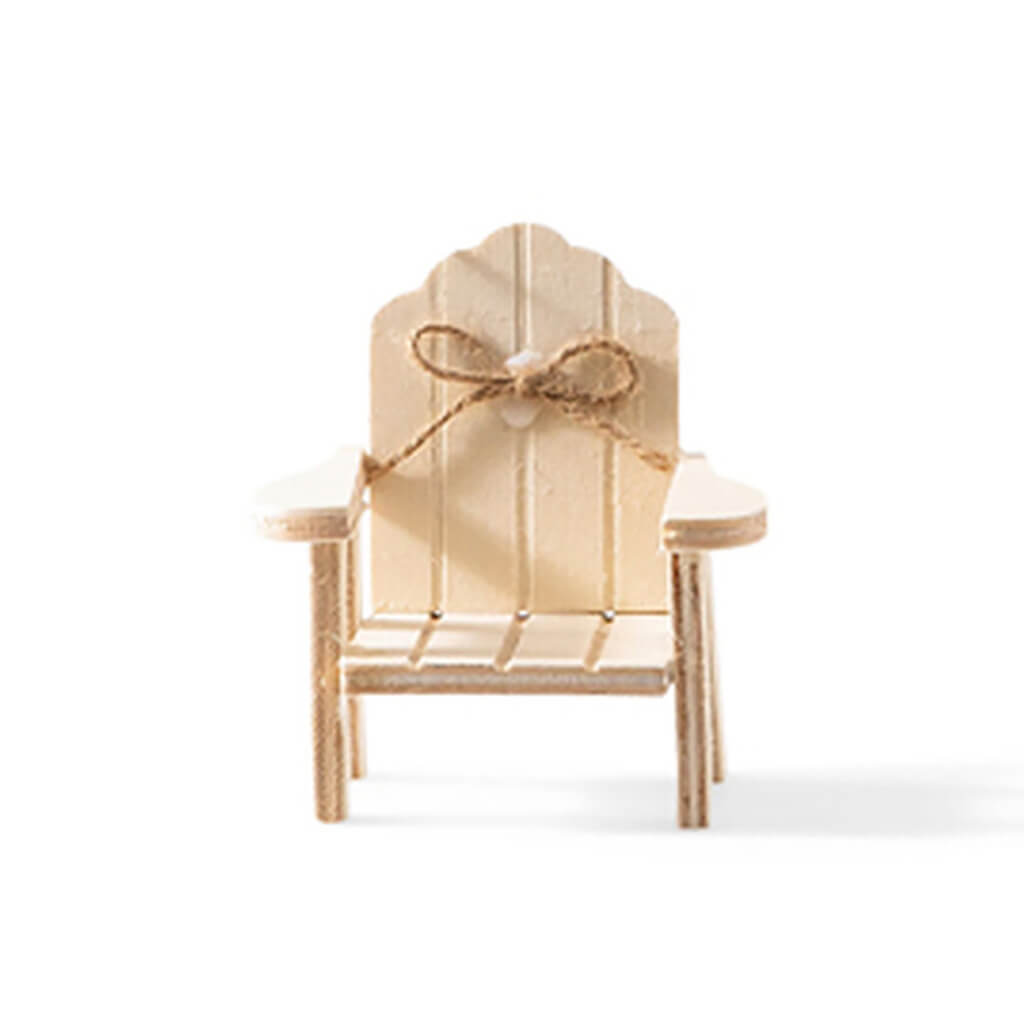 Wood 3D Chair with Bow 4in