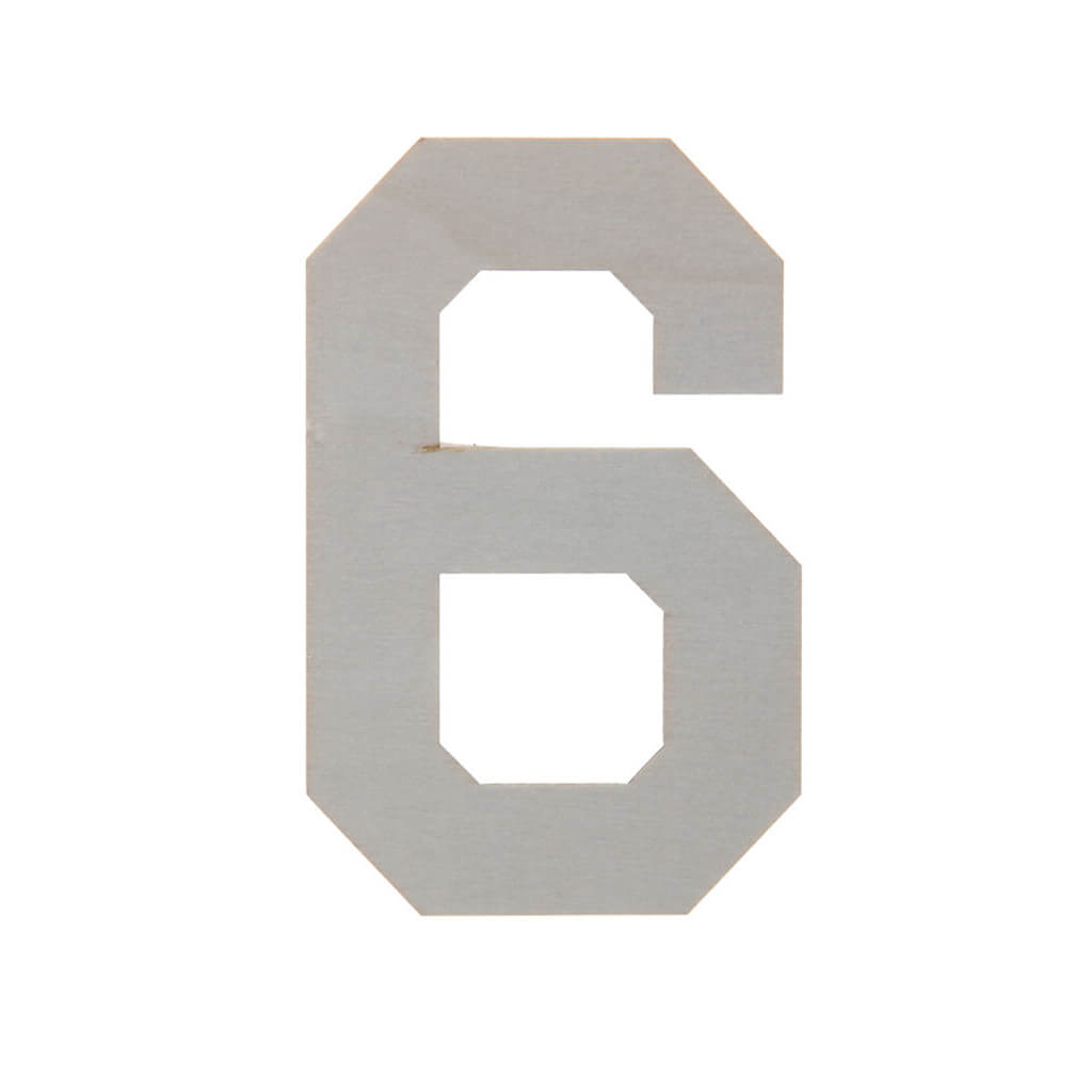 Wooden Varsity Number 6
