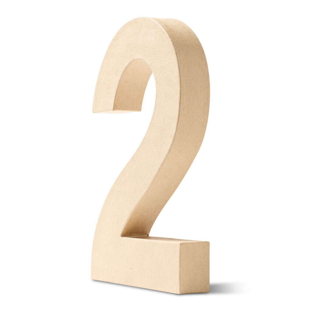 Paper Mache Number 12in 2