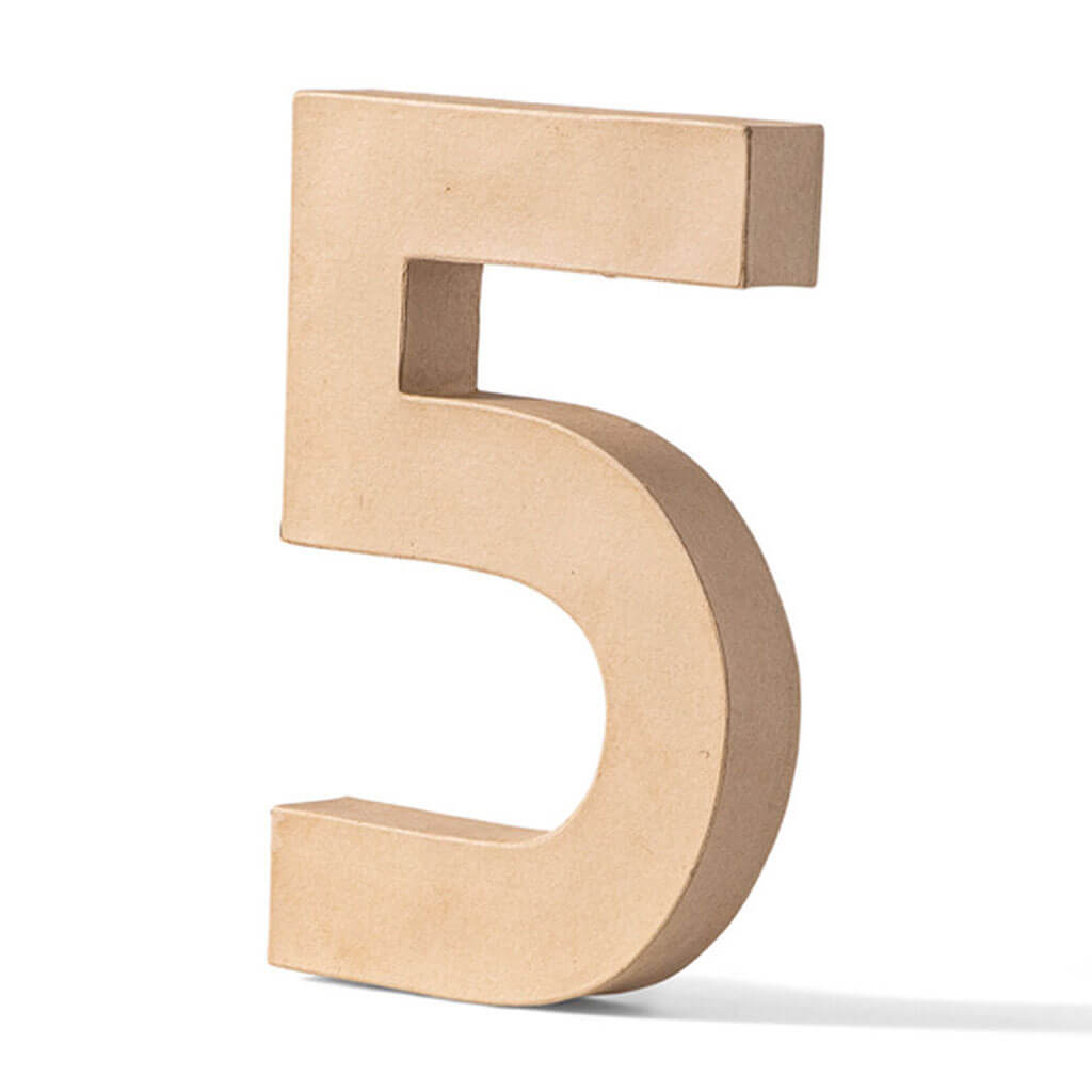 Paper Mache Number 12in 5