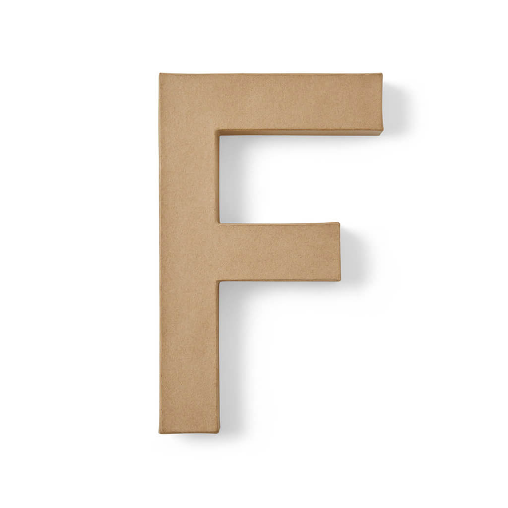 Paper Mache Uppercase Letter 12in F