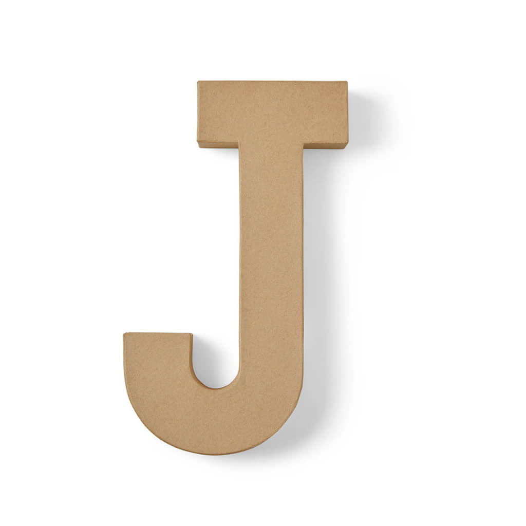 Paper Mache Uppercase Letter 12in J