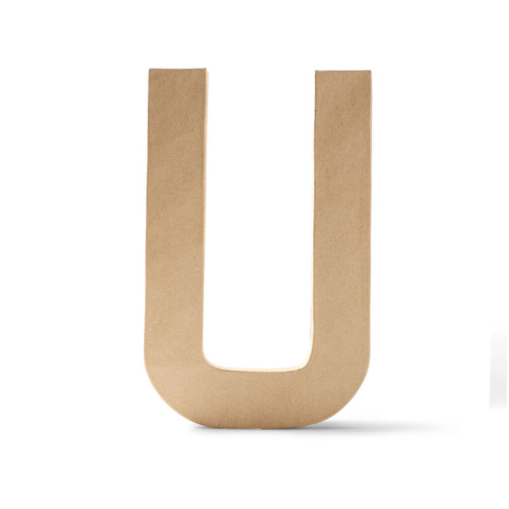 Paper Mache Uppercase Letter 12in U