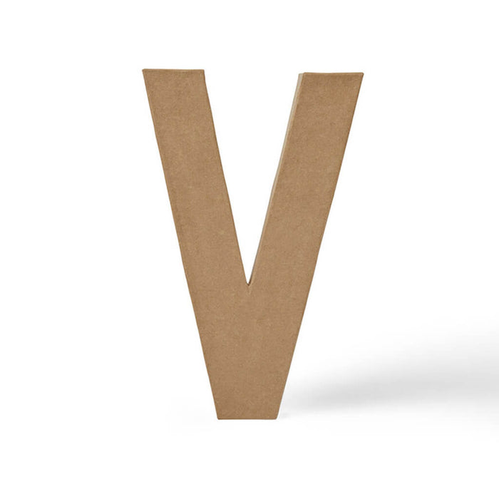Paper Mache Uppercase Letter 12in V