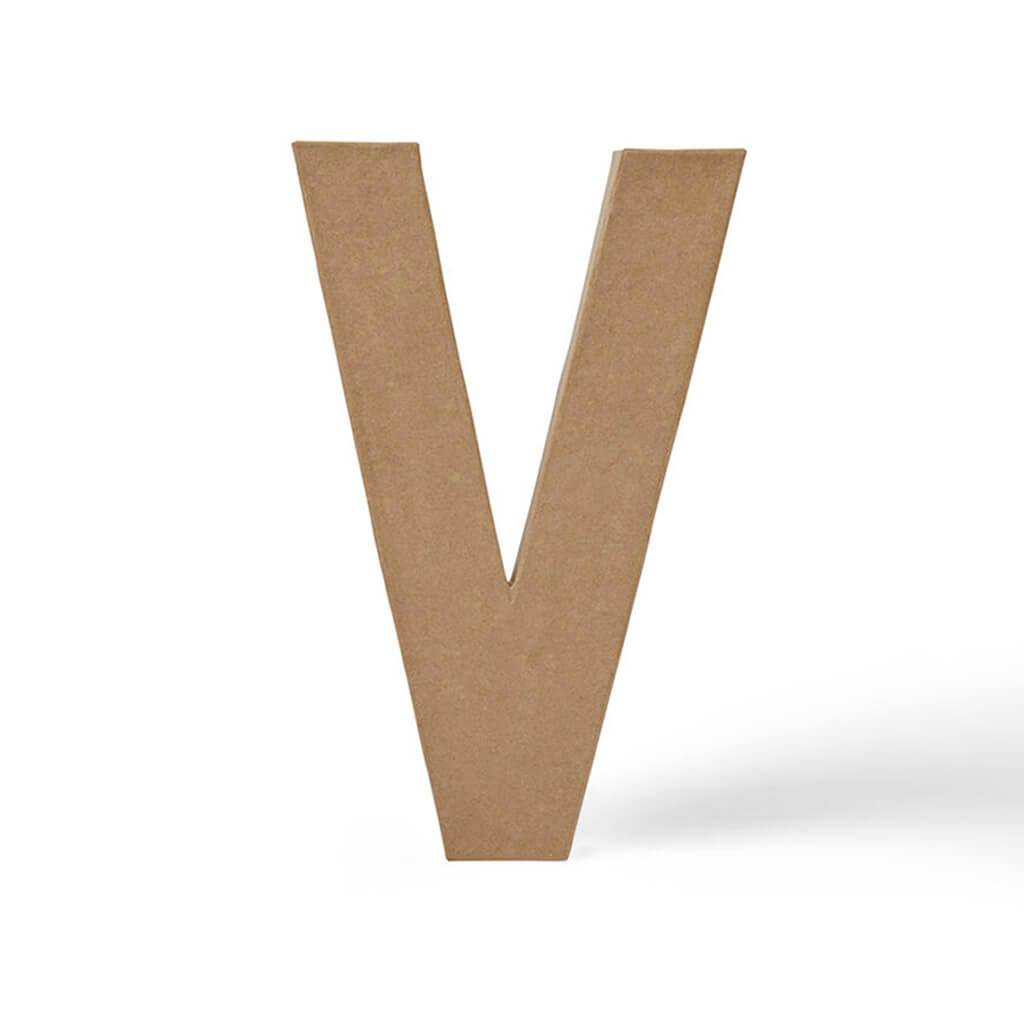 Paper Mache Uppercase Letter 12in V