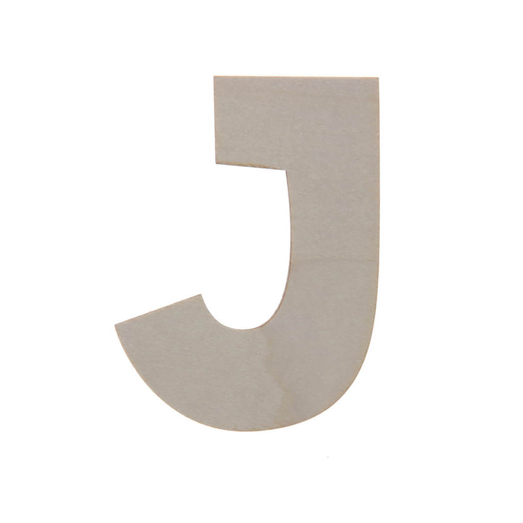 Wooden Uppercase Rounded Fun Sans Serif J