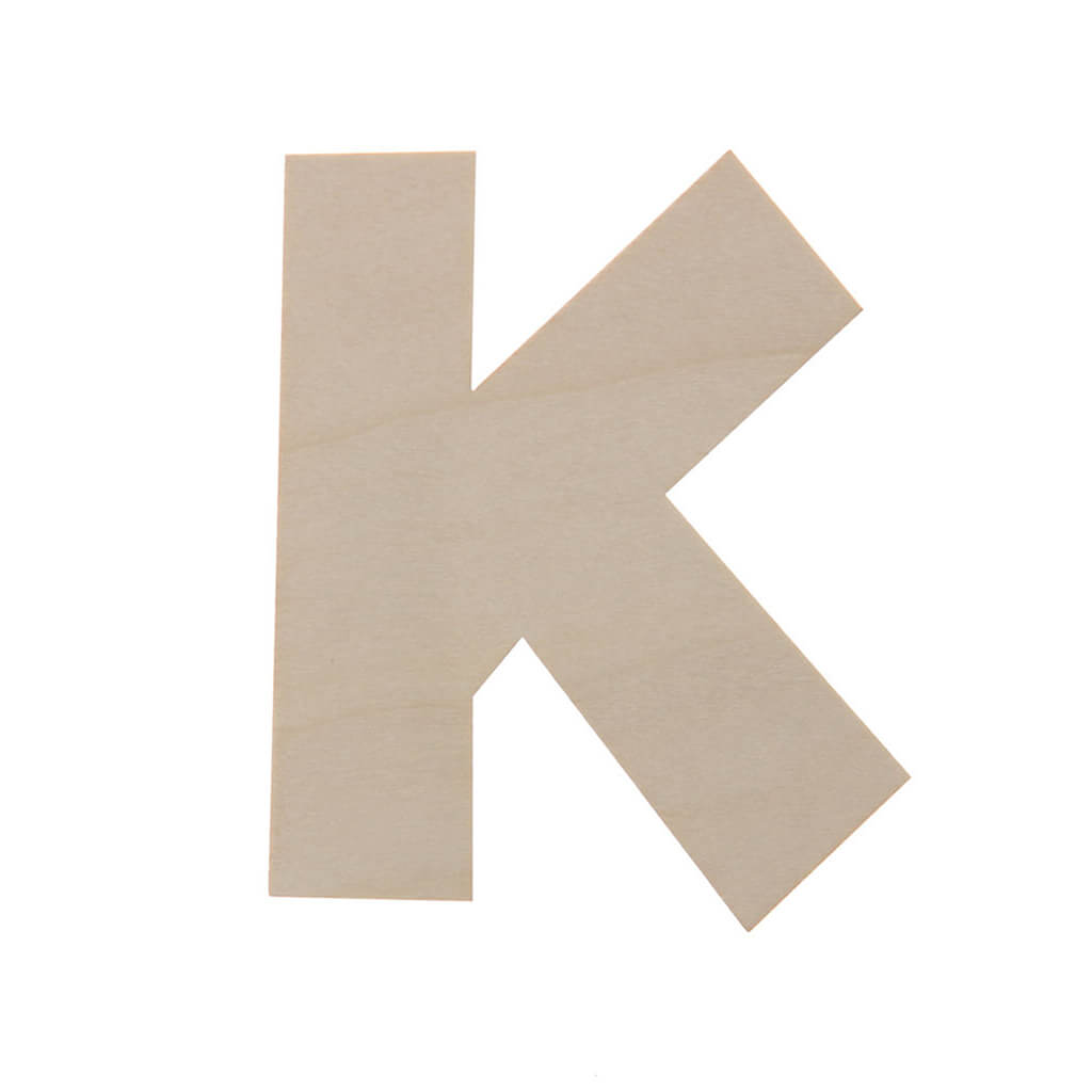 Wooden Uppercase Rounded Fun Sans Serif K