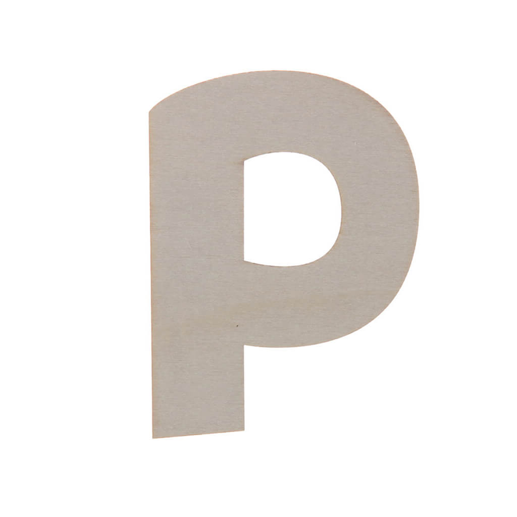 Wooden Uppercase Rounded Fun Sans Serif P