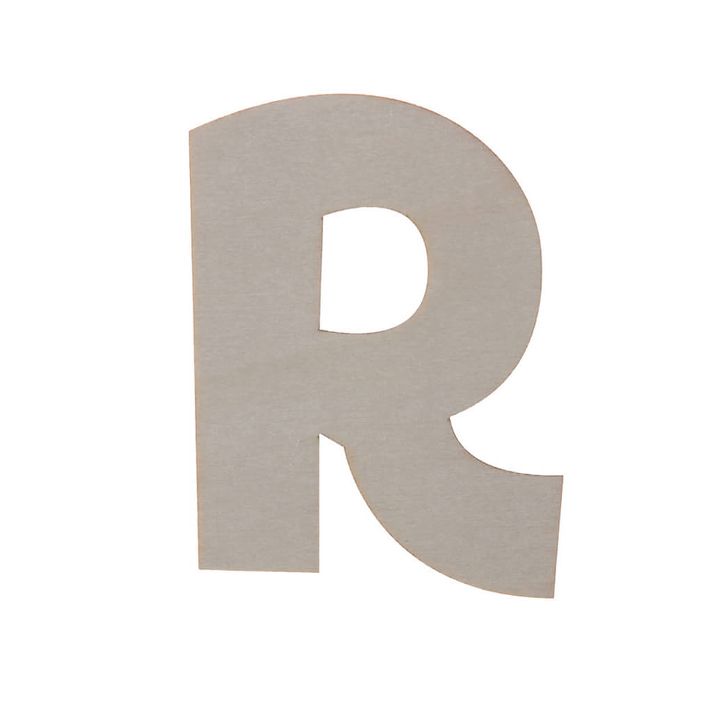 Wooden Uppercase Rounded Fun Sans Serif R
