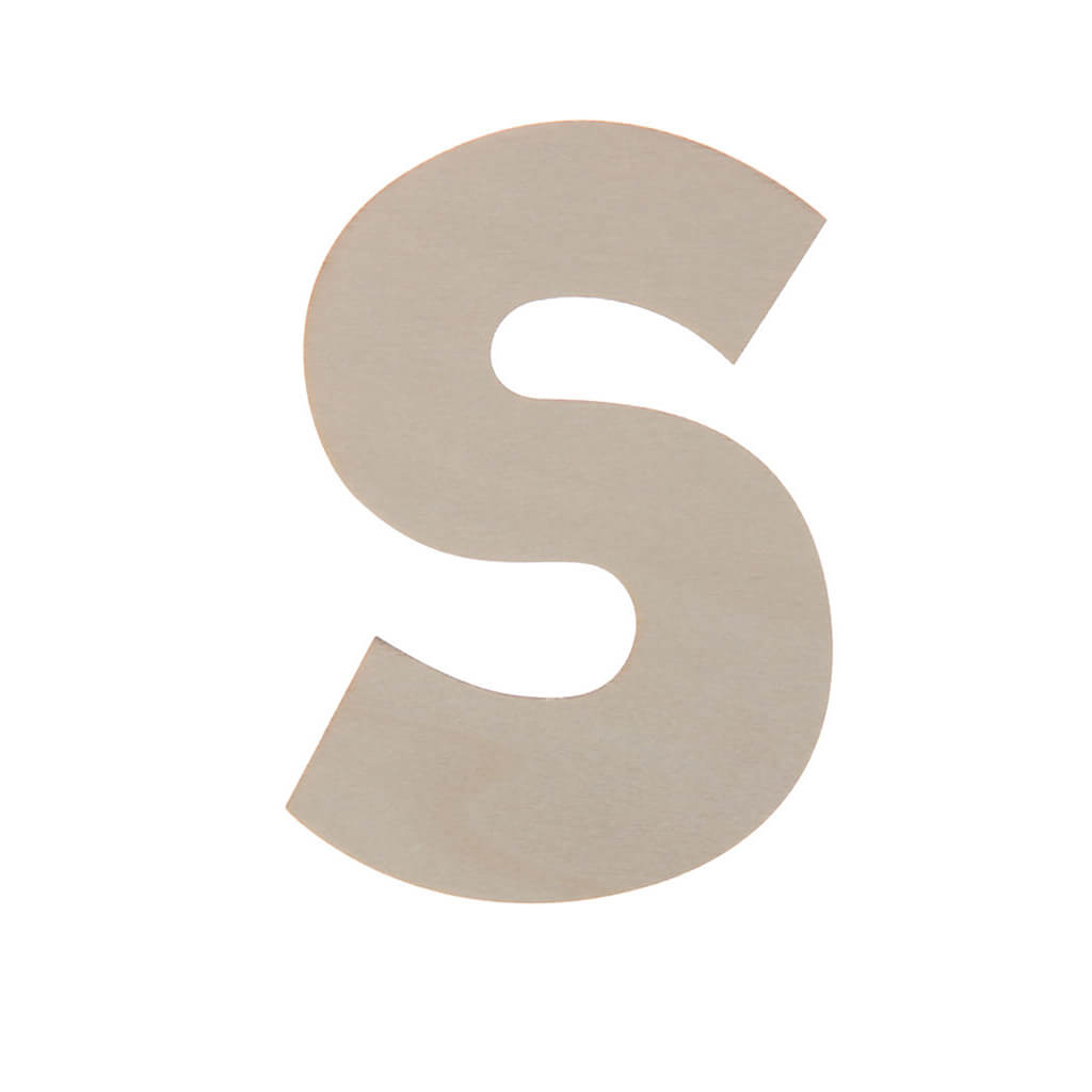 Wooden Uppercase Rounded Fun Sans Serif S