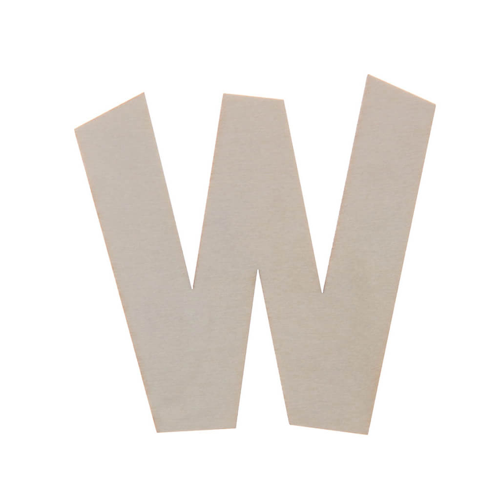 Wooden Uppercase Rounded Fun Sans Serif W