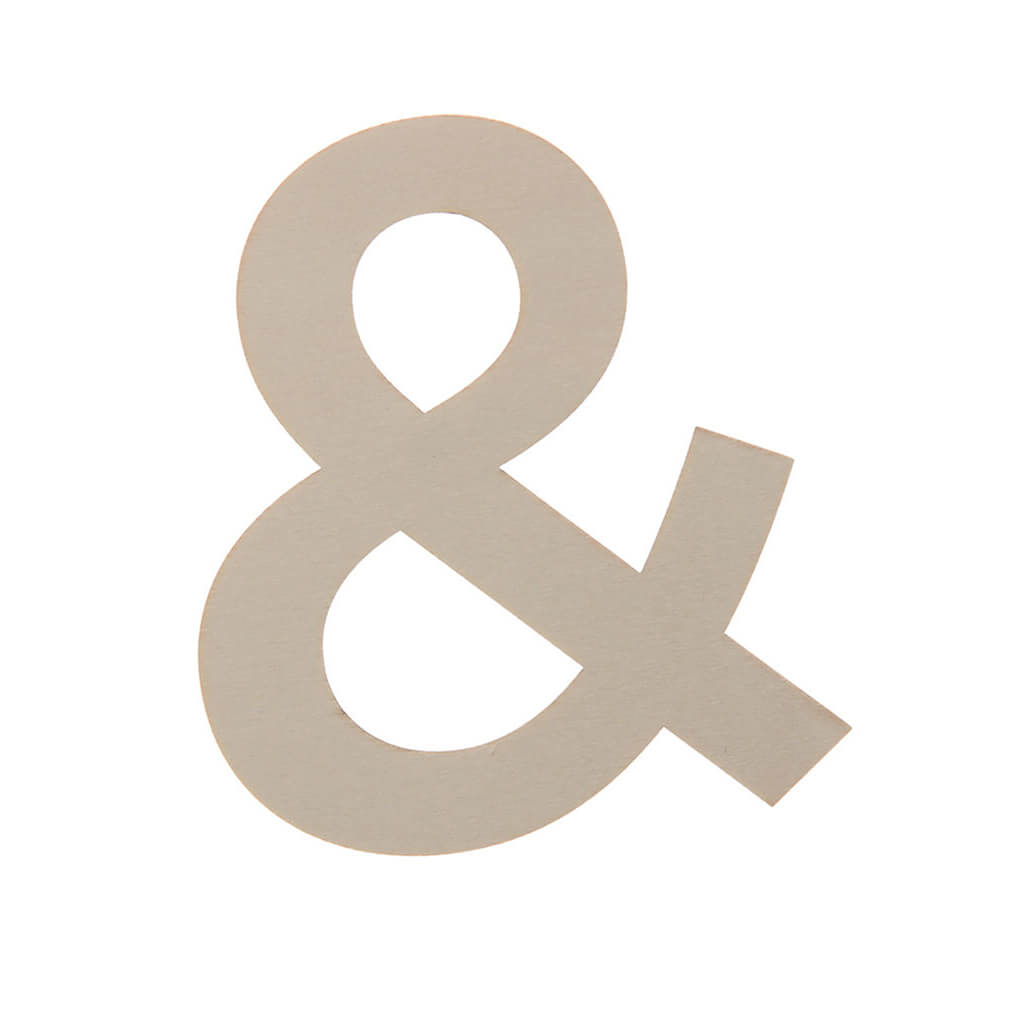 Wooden Rounded Fun Ampersand