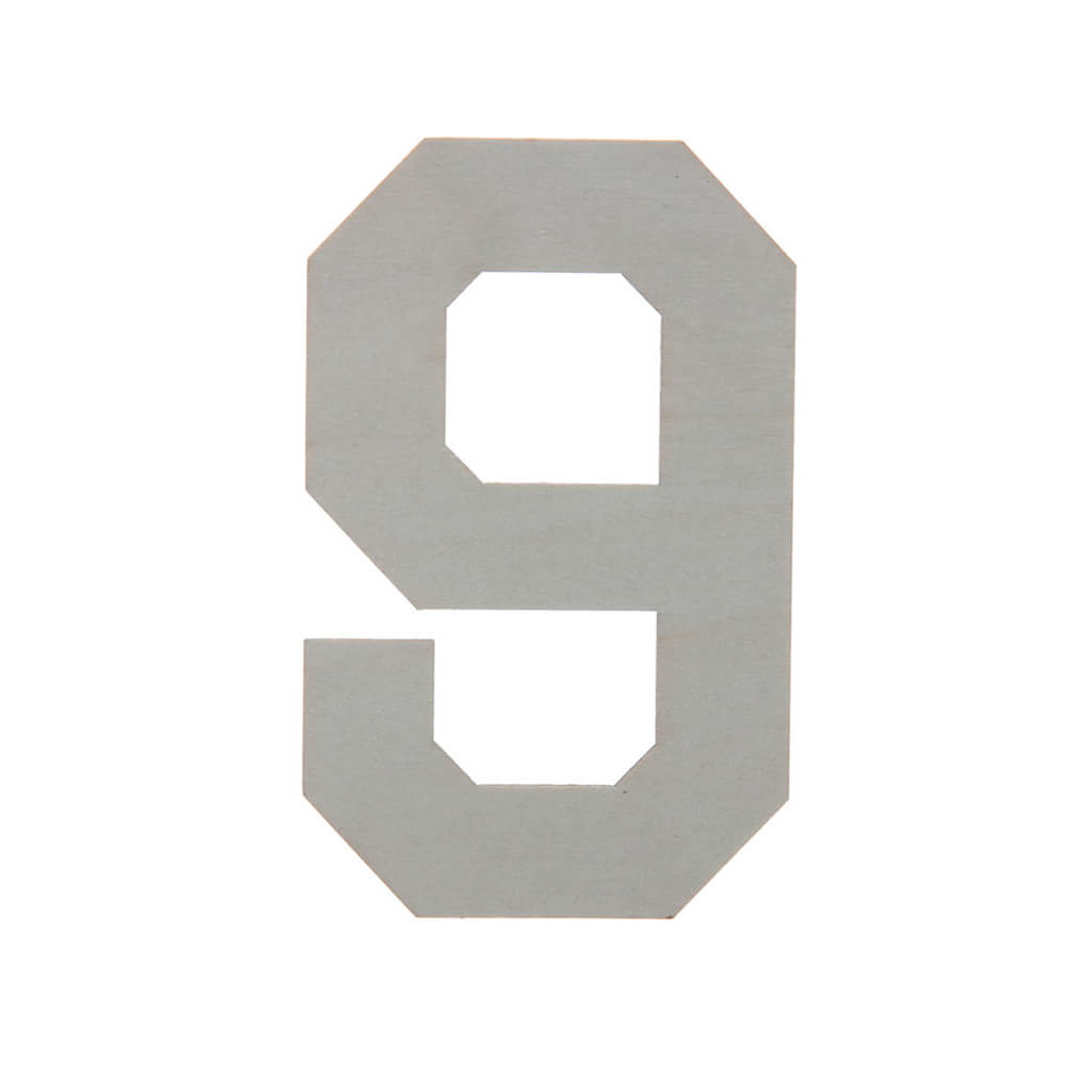 Wooden Varsity Number 9