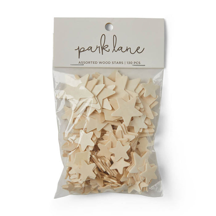 Assorted Wooden Stars 130pcs