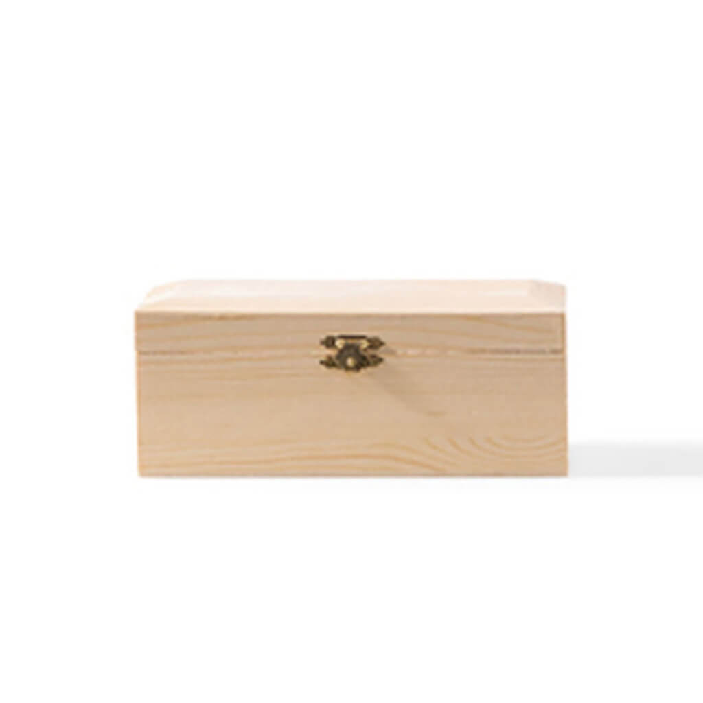 Medium Rectangle Wooden Box with Hinge