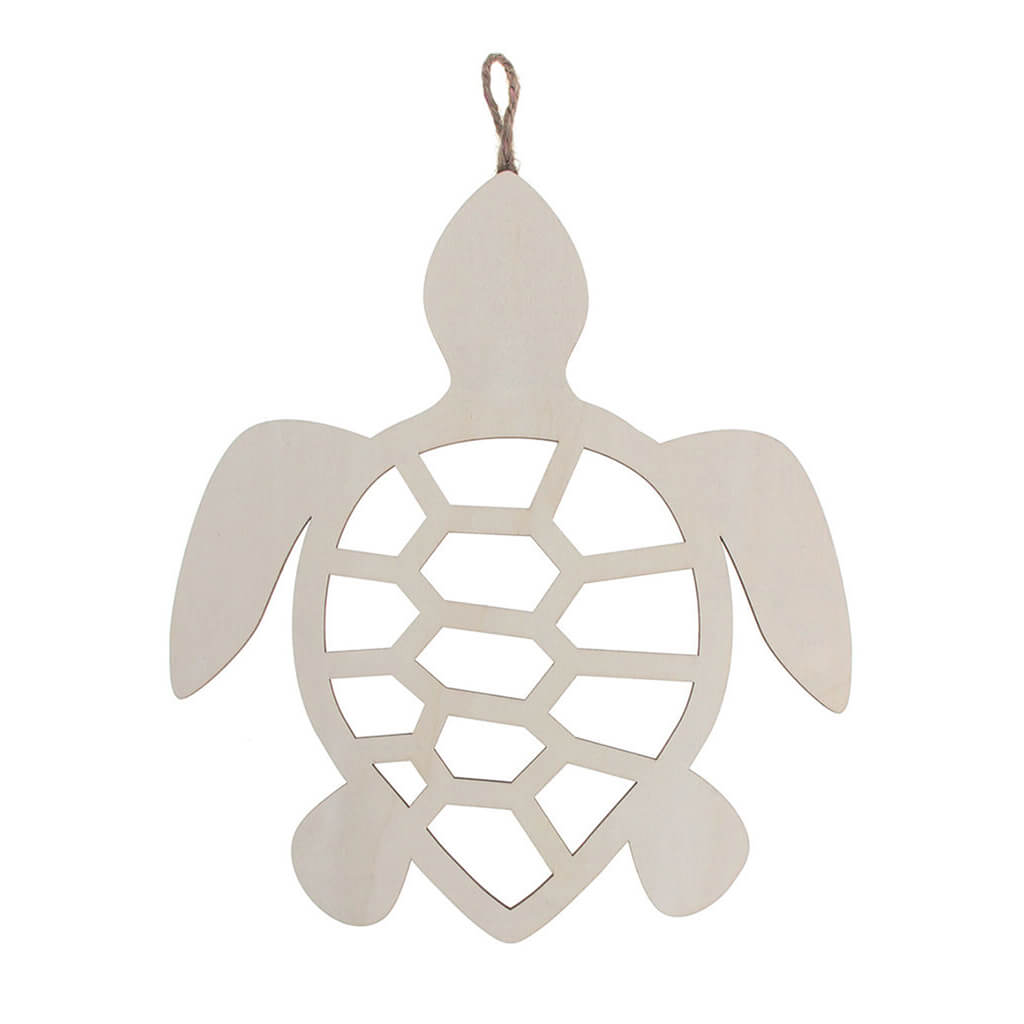 Laser Cut Unfinished Wood Sea Turtle D�cor 0.2in x 11.6in