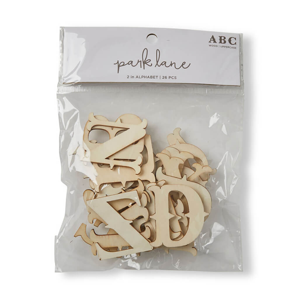 Bagged Uppercase Basic Serif Letters, 26pc