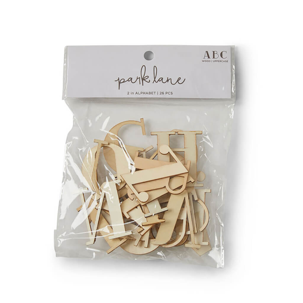 Uppercase Rounded End Serif Letters 26ct 2in