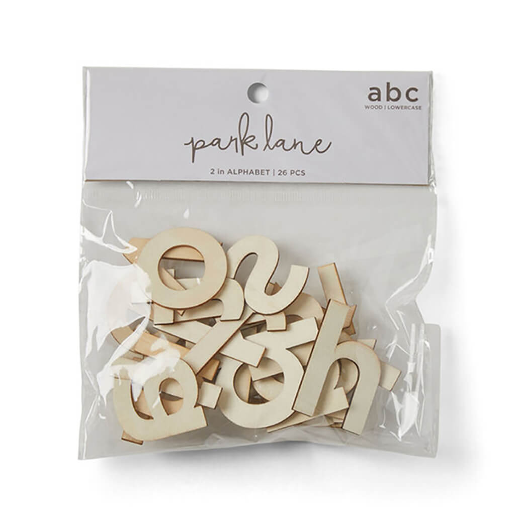 Park Lane Bagged Lowercase Sans Serif Letters 26pcs