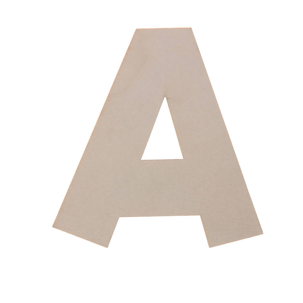 Wooden Uppercase Rounded Fun Sans Serif A