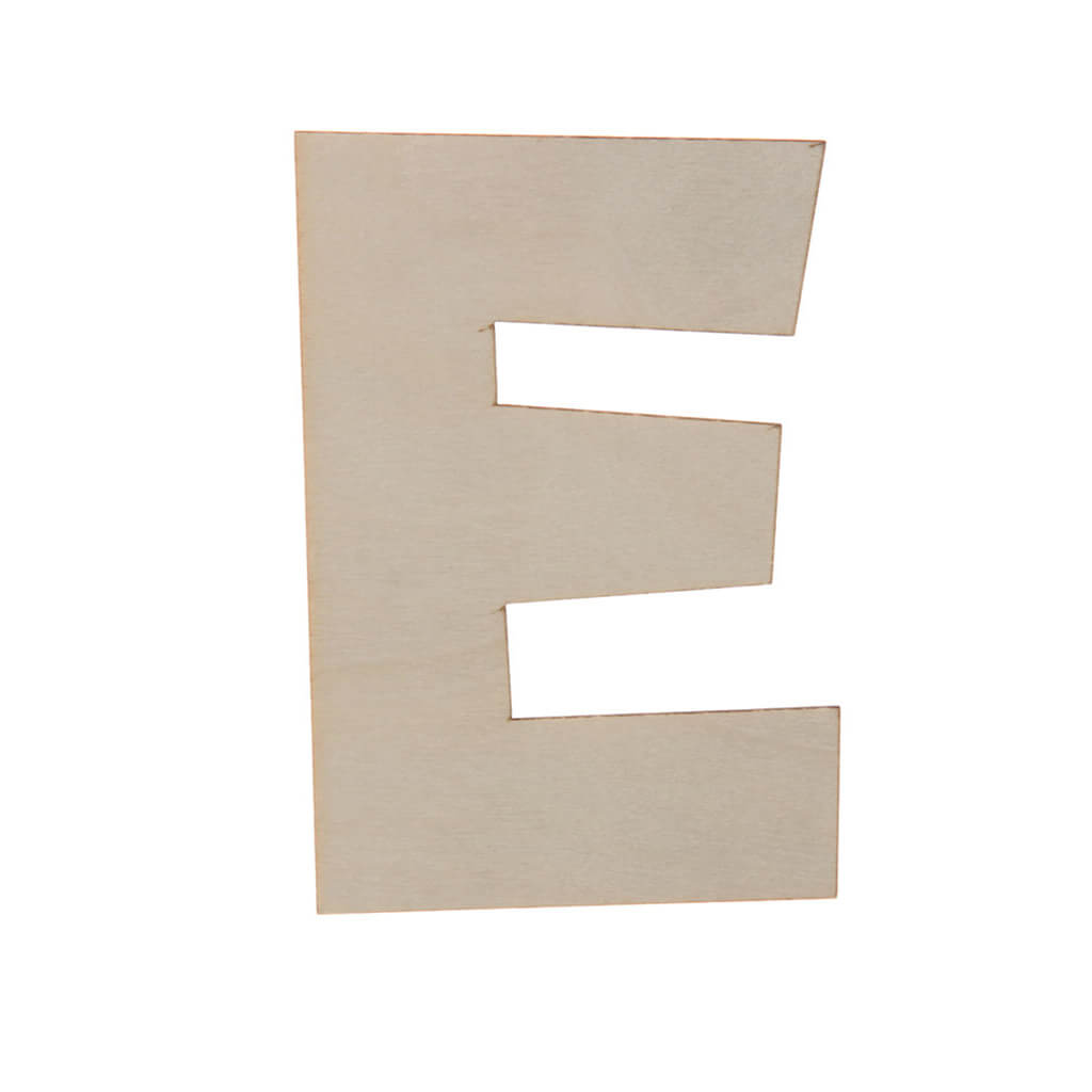 Wooden Uppercase Rounded Fun Sans Serif E