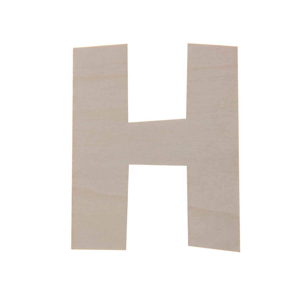 Wooden Uppercase Rounded Fun Sans Serif H