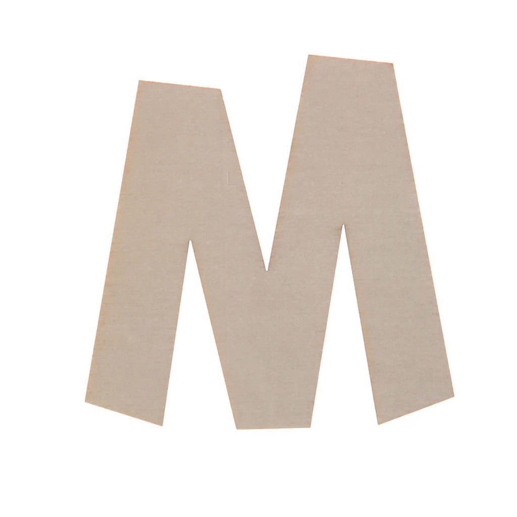 Wooden Uppercase Rounded Fun Sans Serif M
