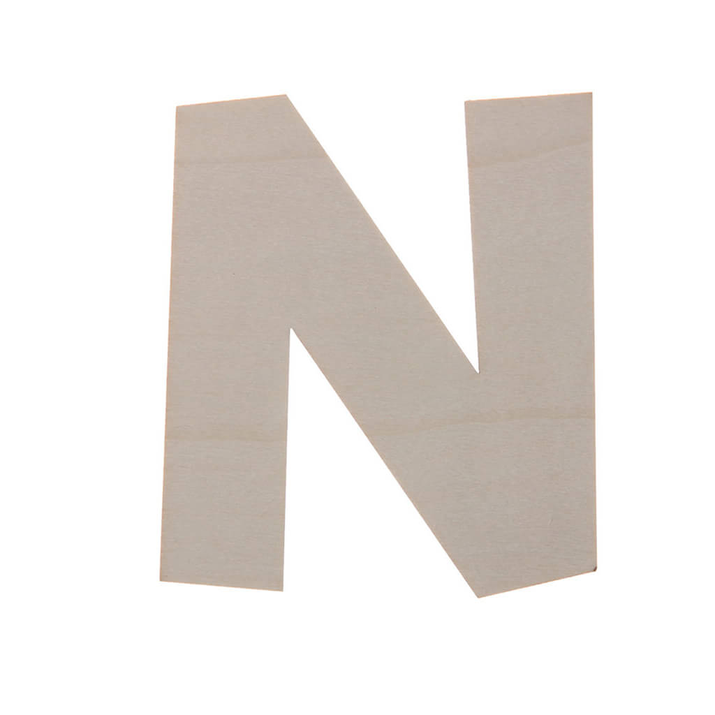 Wooden Uppercase Rounded Funsans Serif N