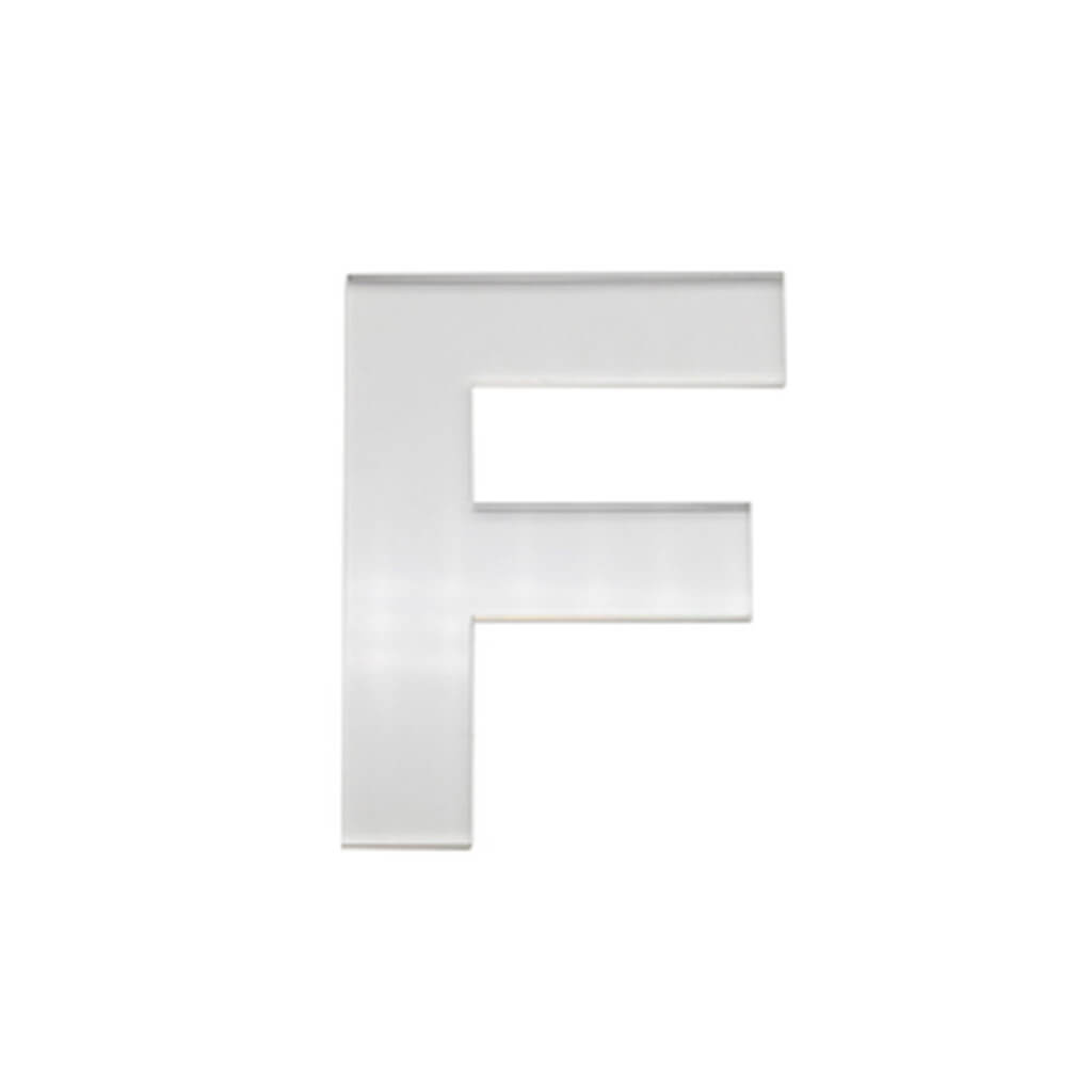 Acrylic Upper Sans Serif Letters F