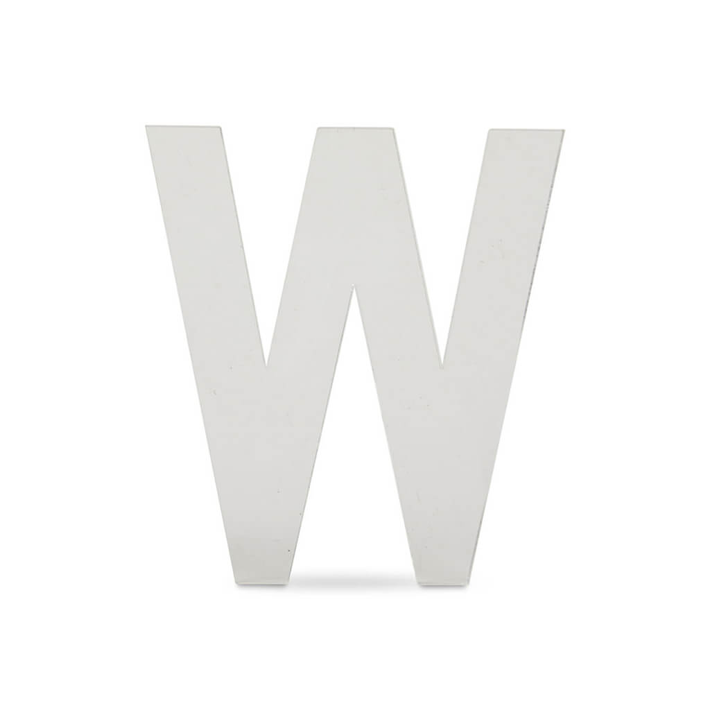 Acrylic Upper Sans Serif Letters W