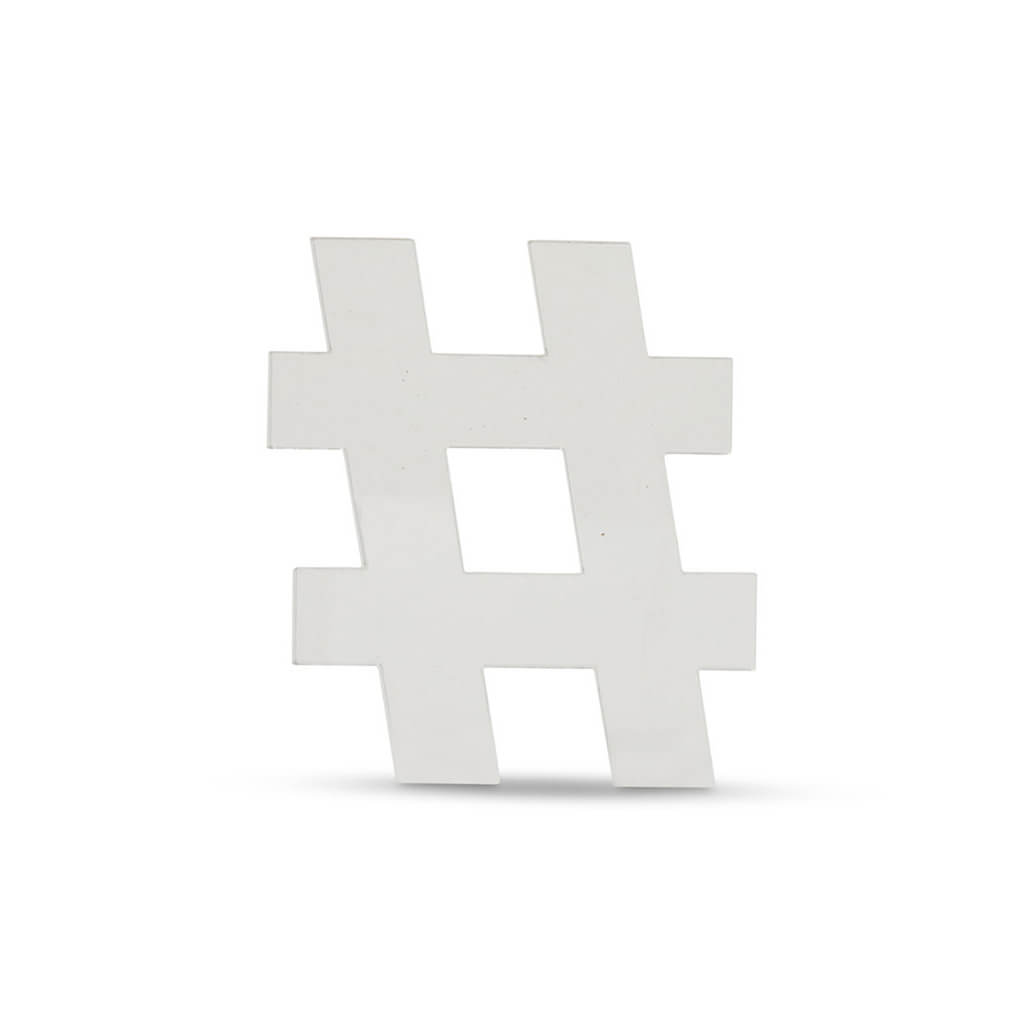 Acrylic Upper Sans Serif Letters Hashtag