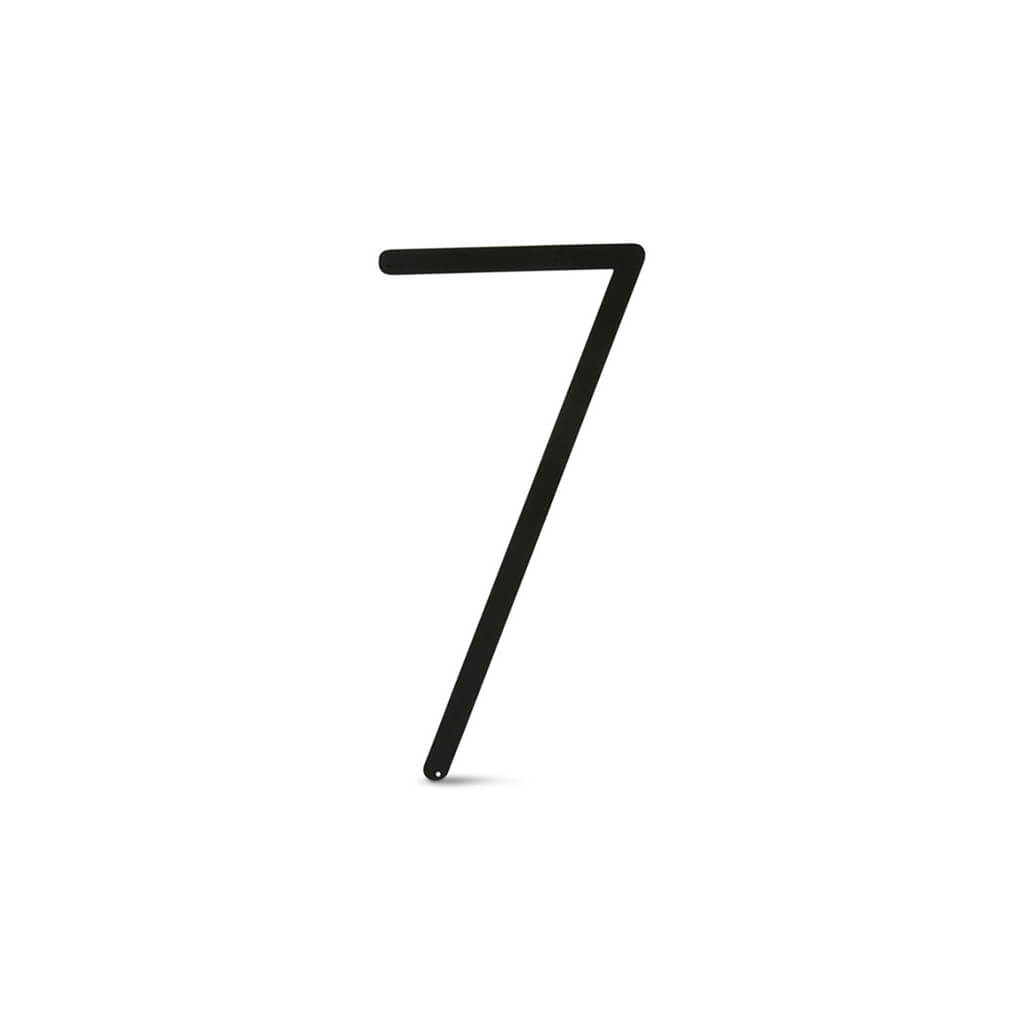 Black Metal Sans Serif Numbers 7