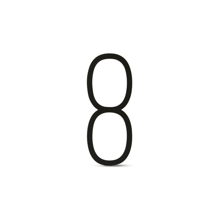 Black Metal Sans Serif Numbers 8