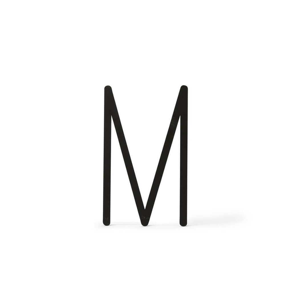 Black Metal Sans Serif Block Letters M
