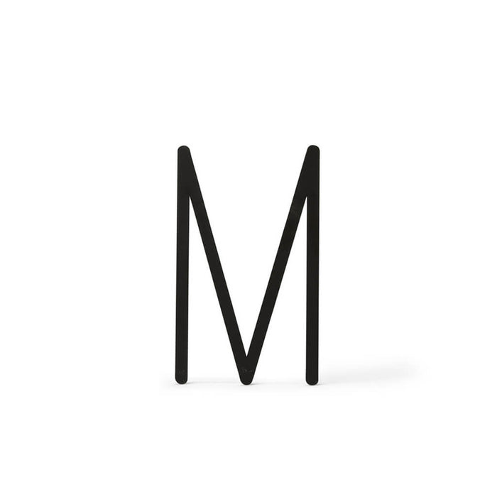 Black Metal Sans Serif Block Letters M