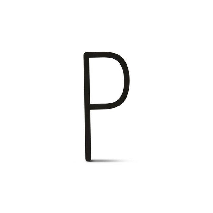Black Metal Sans Serif Block Letters P