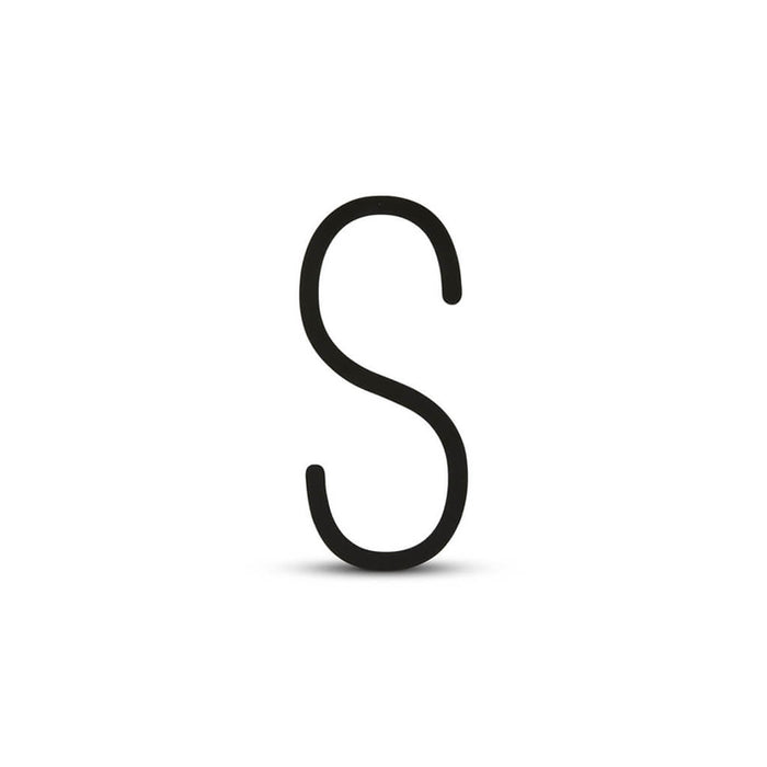 Black Metal Sans Serif Block Letters S
