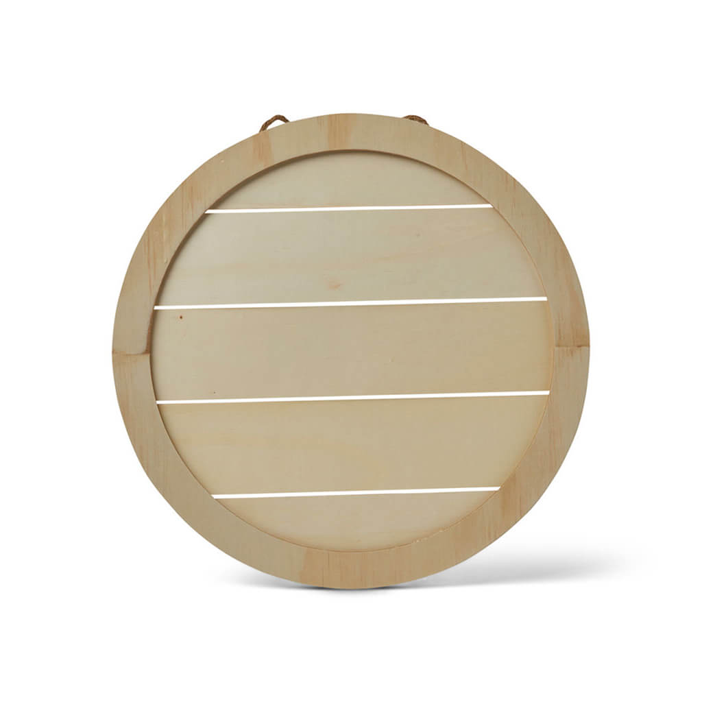 Round Pallet Wooden Surface, 15in x 15in