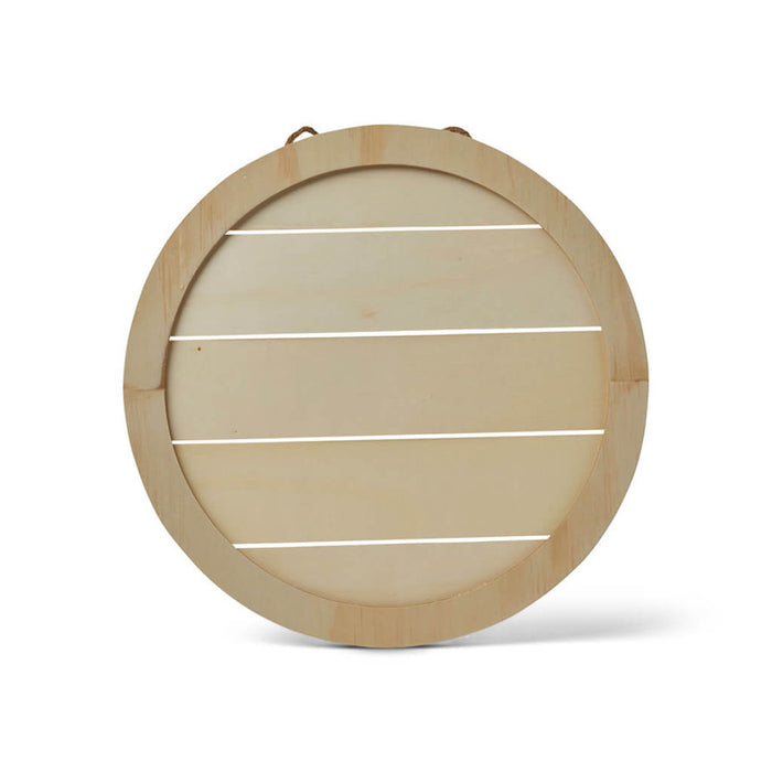 Round Pallet Wooden Surface, 15in x 15in
