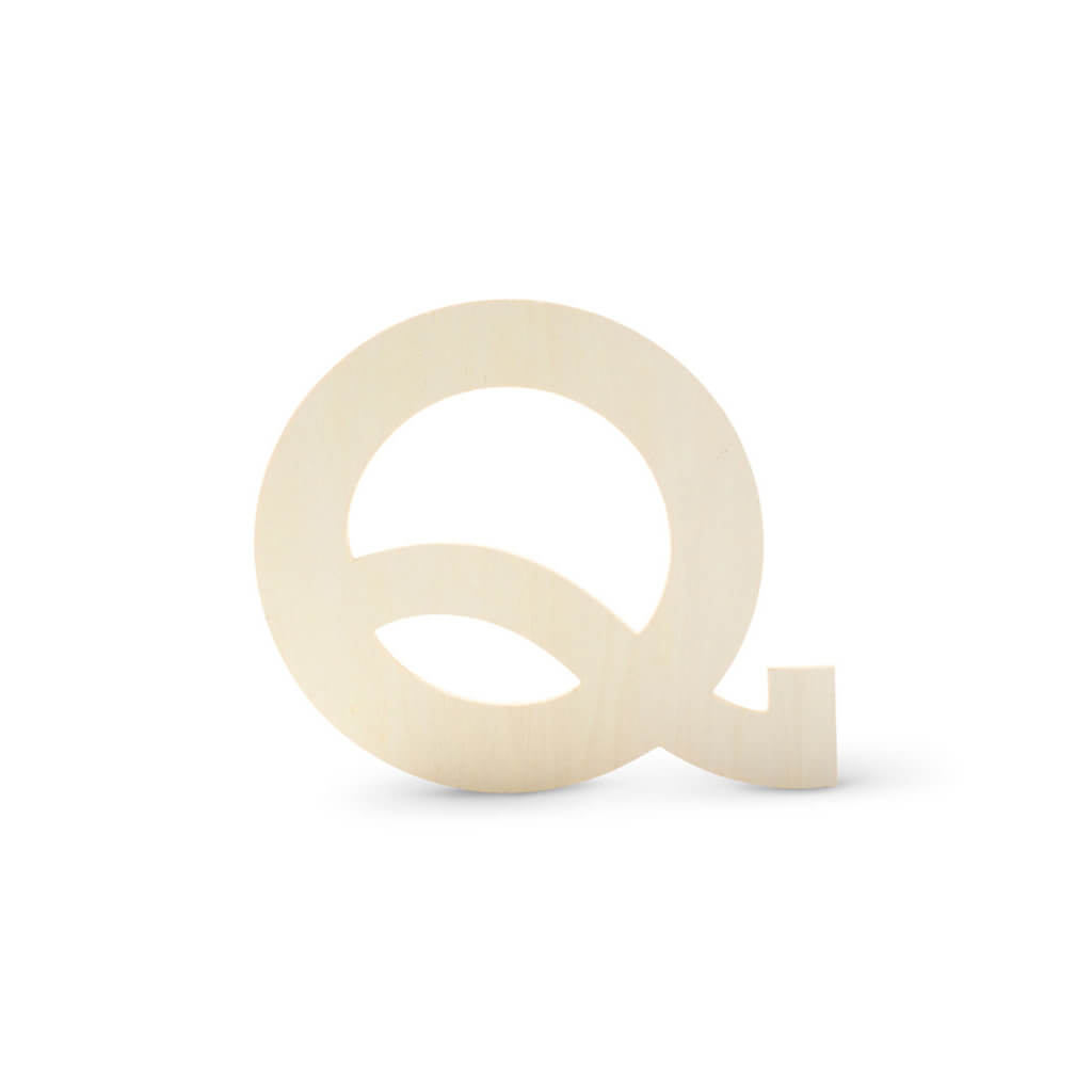 Wood Uppercase Wide Serif Q
