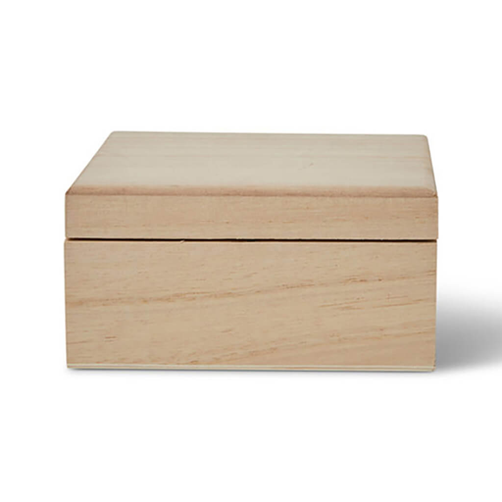 Square Wooden Box 4in x 4in