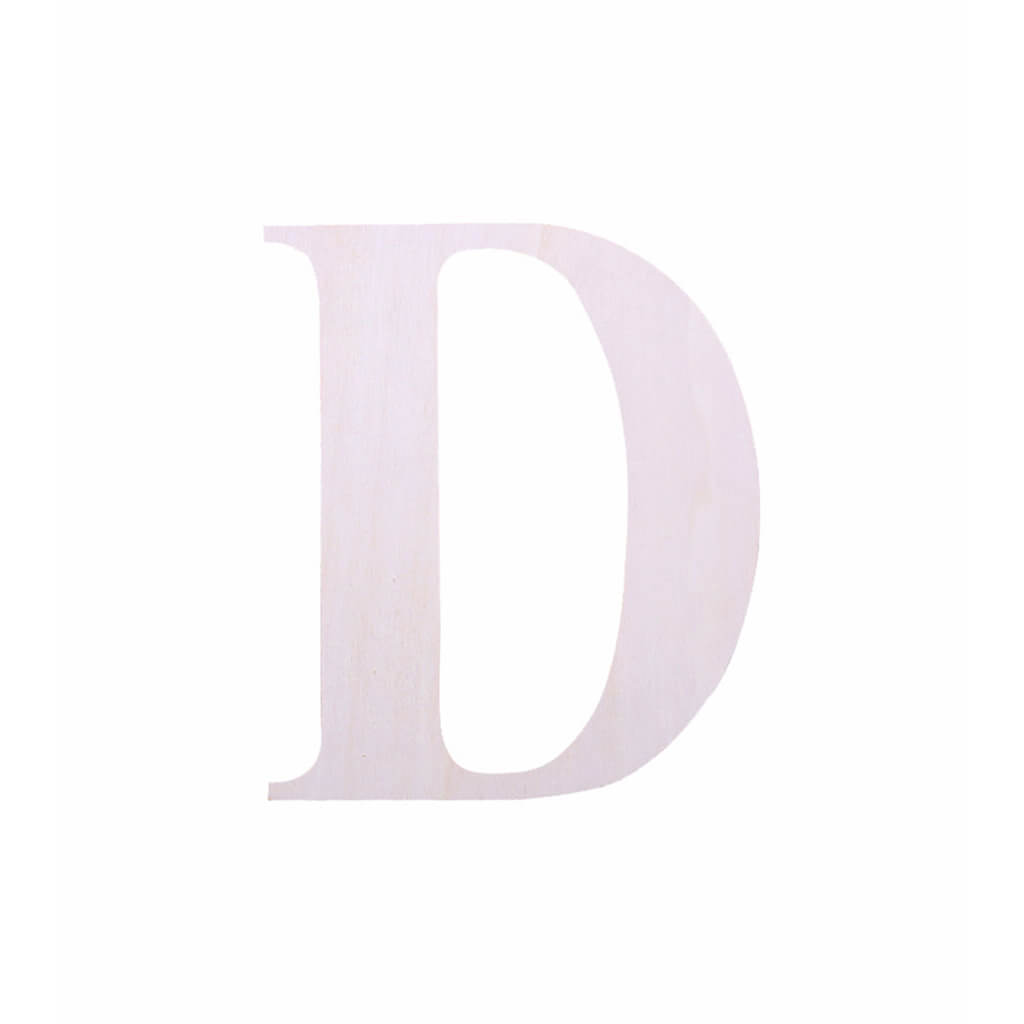 Wood Upercase Serif Letters 7in D