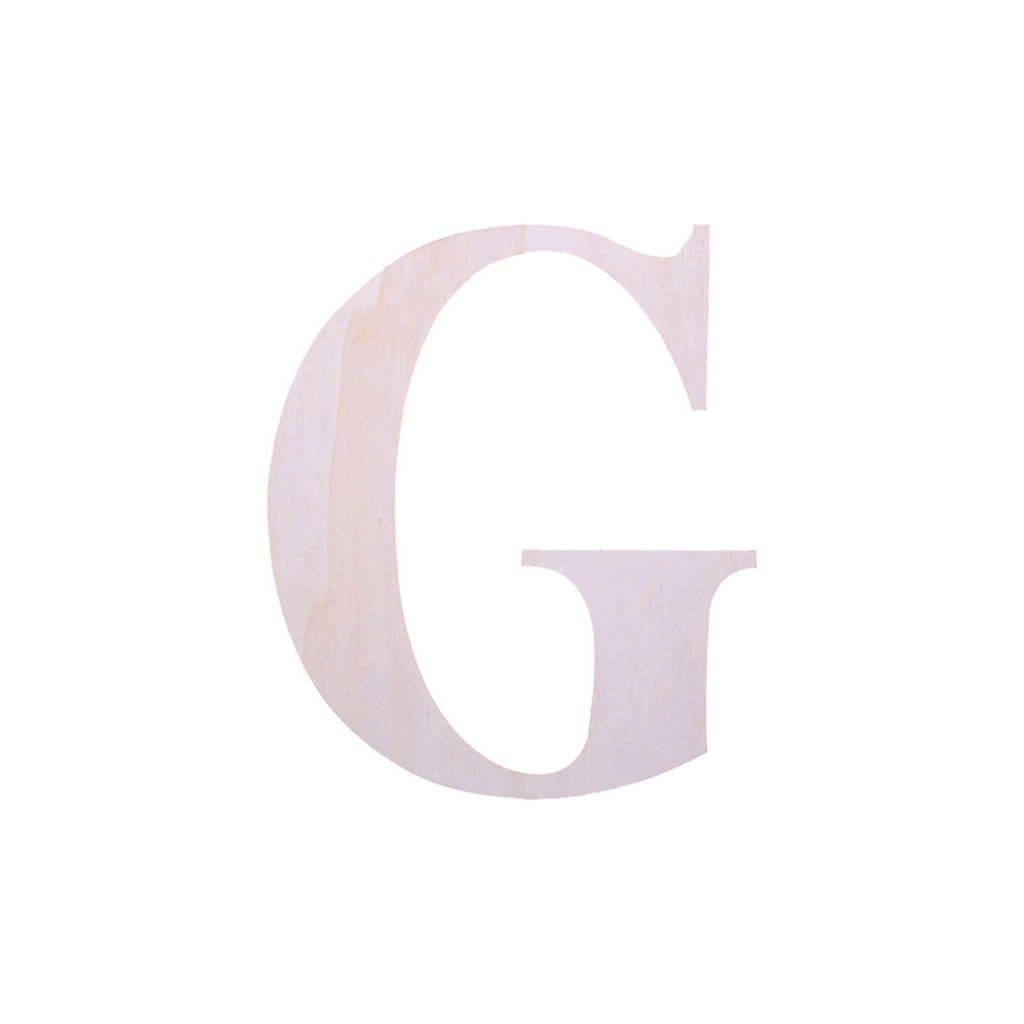 Wood Upercase Serif Letters 7in G