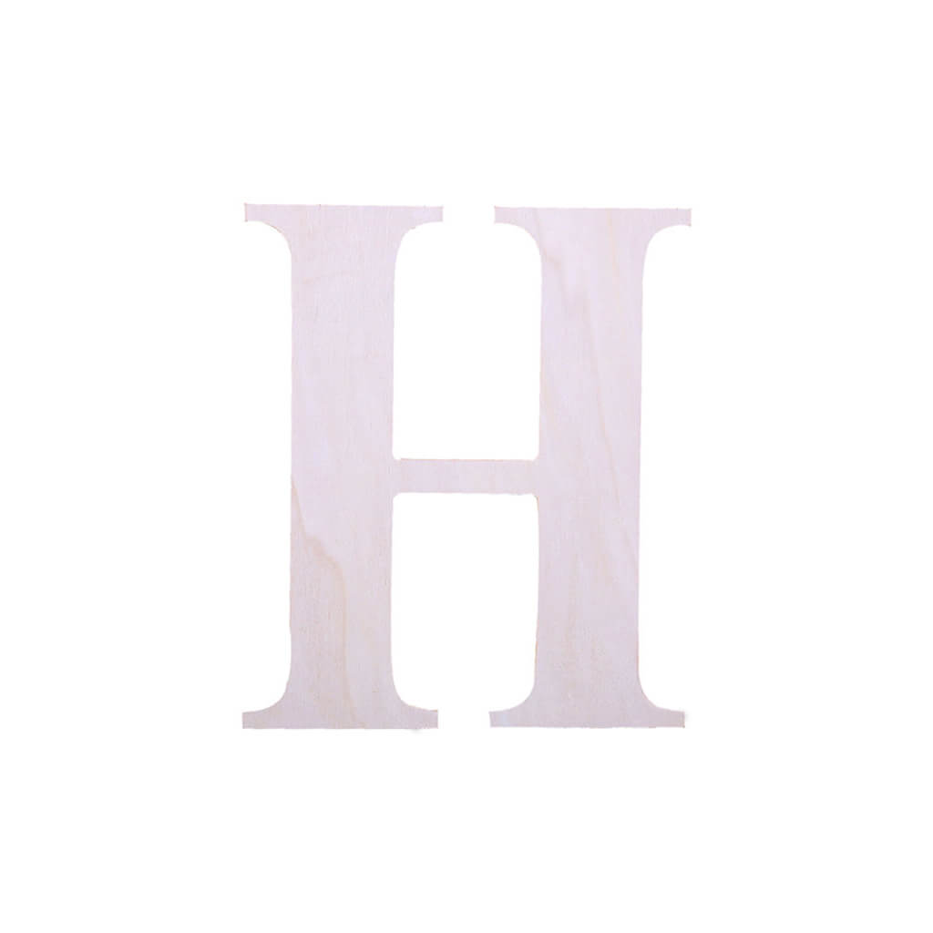 Wood Upercase Serif Letters 7in H