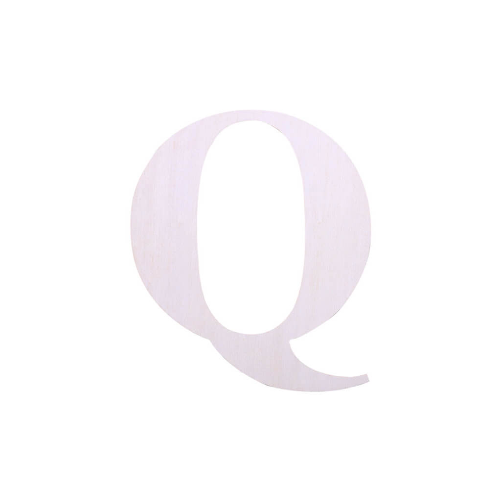 Wood Upercase Serif Letters 7in Q