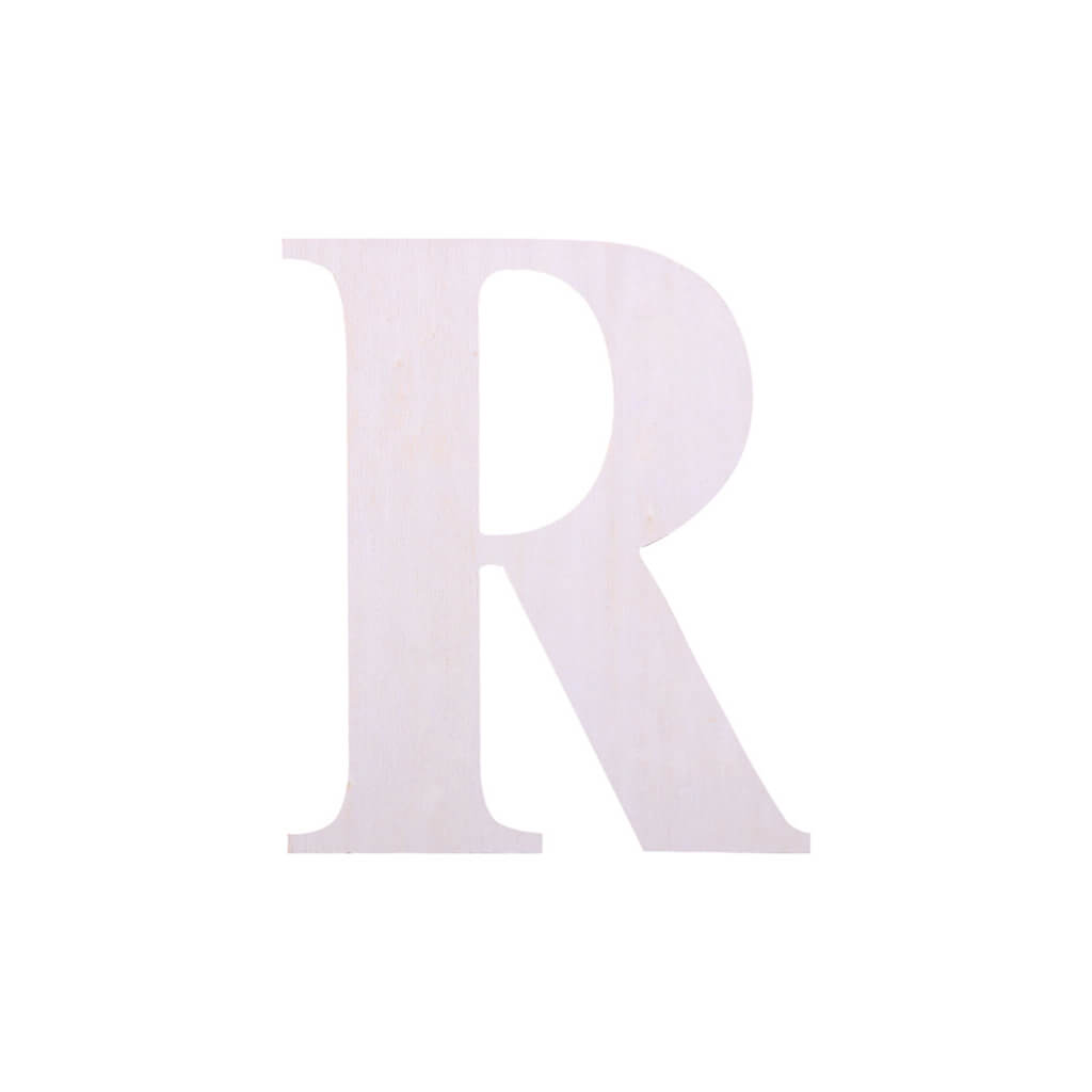 Wood Upercase Serif Letters 7in R