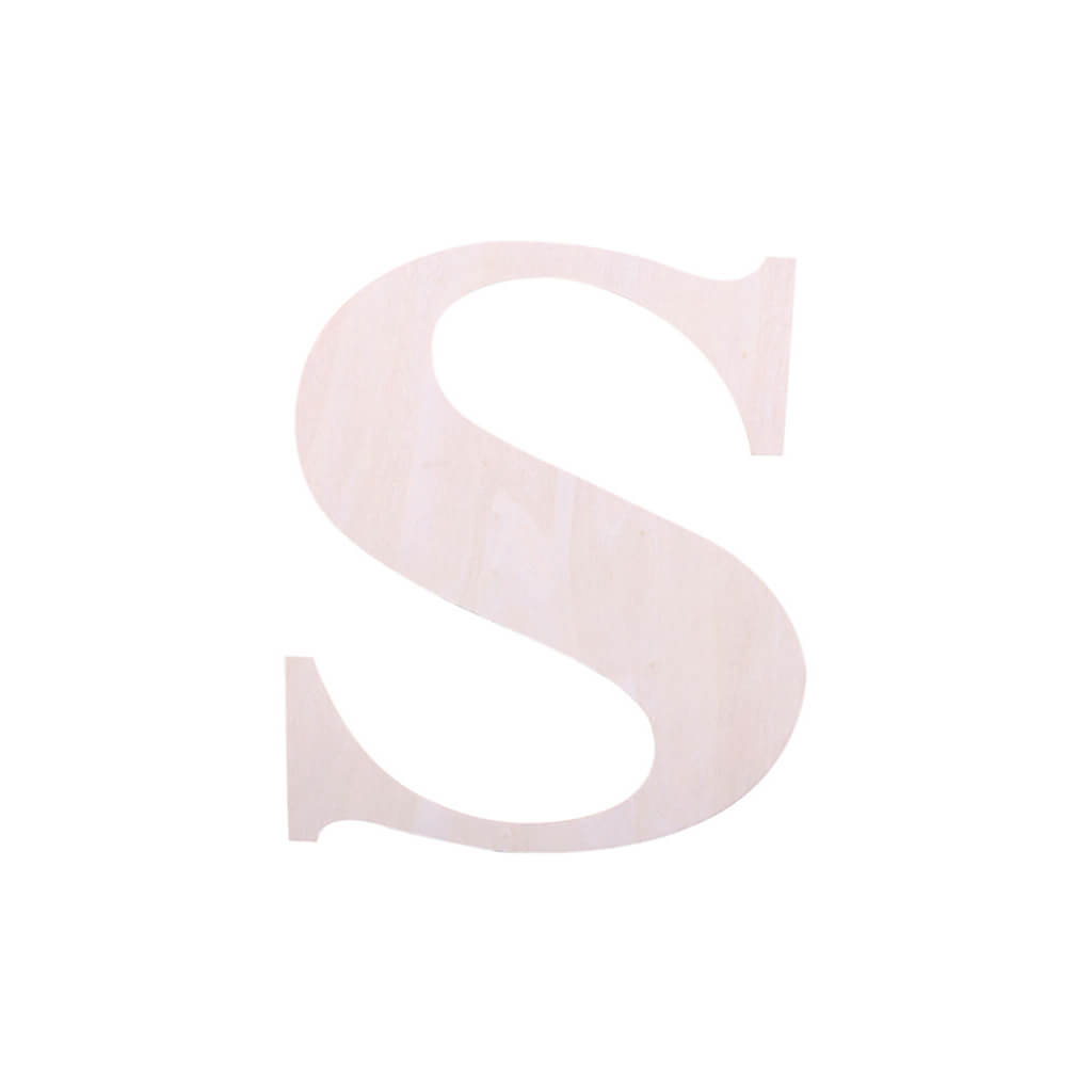 Wood Upercase Serif Letters 7in S