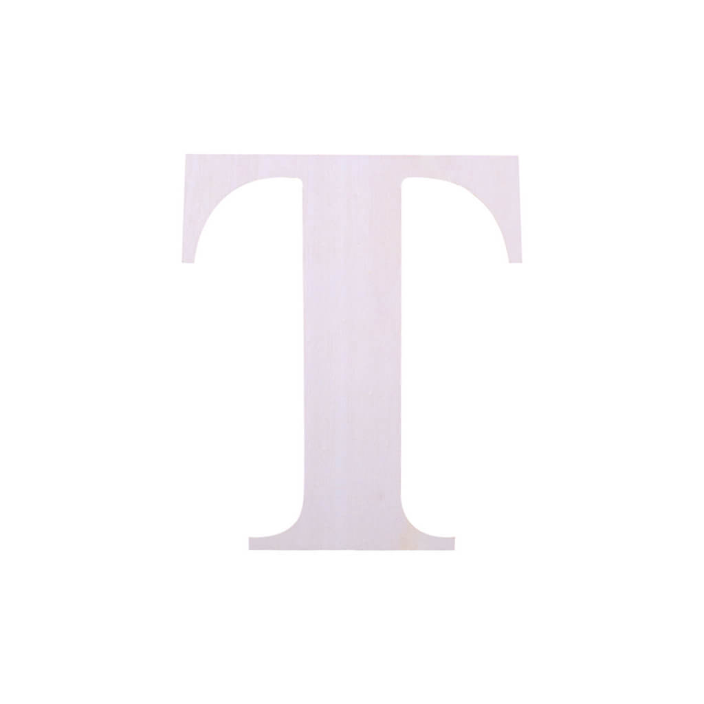 Wood Upercase Serif Letters 7in T